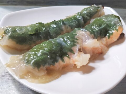 生春巻きの皮de海老餃子